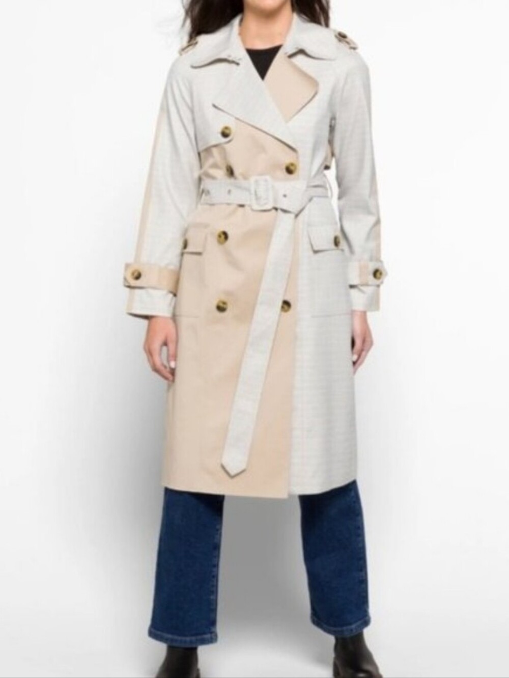 Avec Les Filles Trench Coat size L NEW
